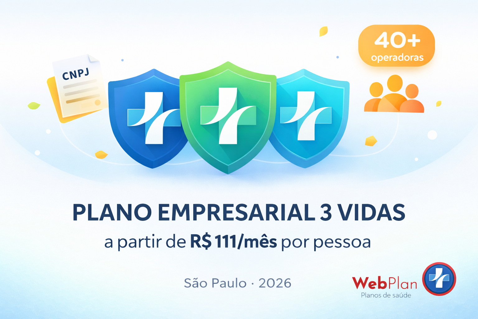 Plano de Saúde Empresarial 3 Vidas: Valores a Partir de R$ 111/mês (2026)