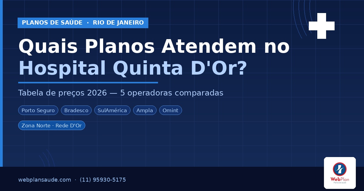 Quais Planos de Saúde Atendem no Hospital Quinta D'Or? [Guia 2026]