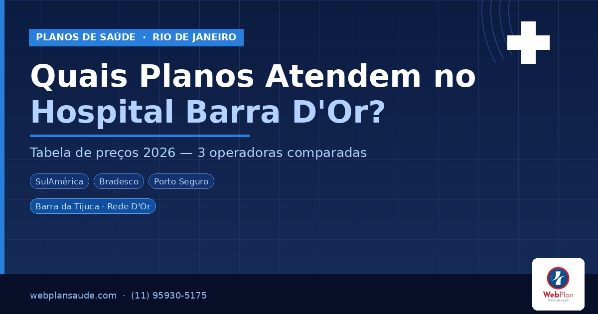 Quais Planos de Saúde Atendem no Hospital Barra D'Or? Guia Completo 2026