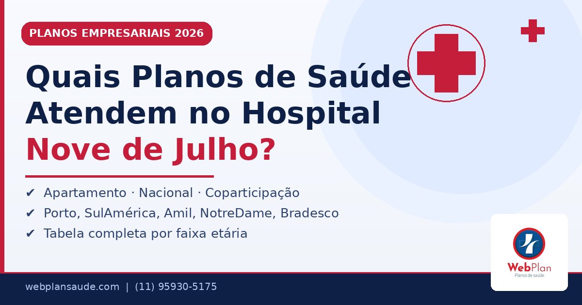 Quais Planos de Saúde Atendem no Hospital 9 de Julho | 2026