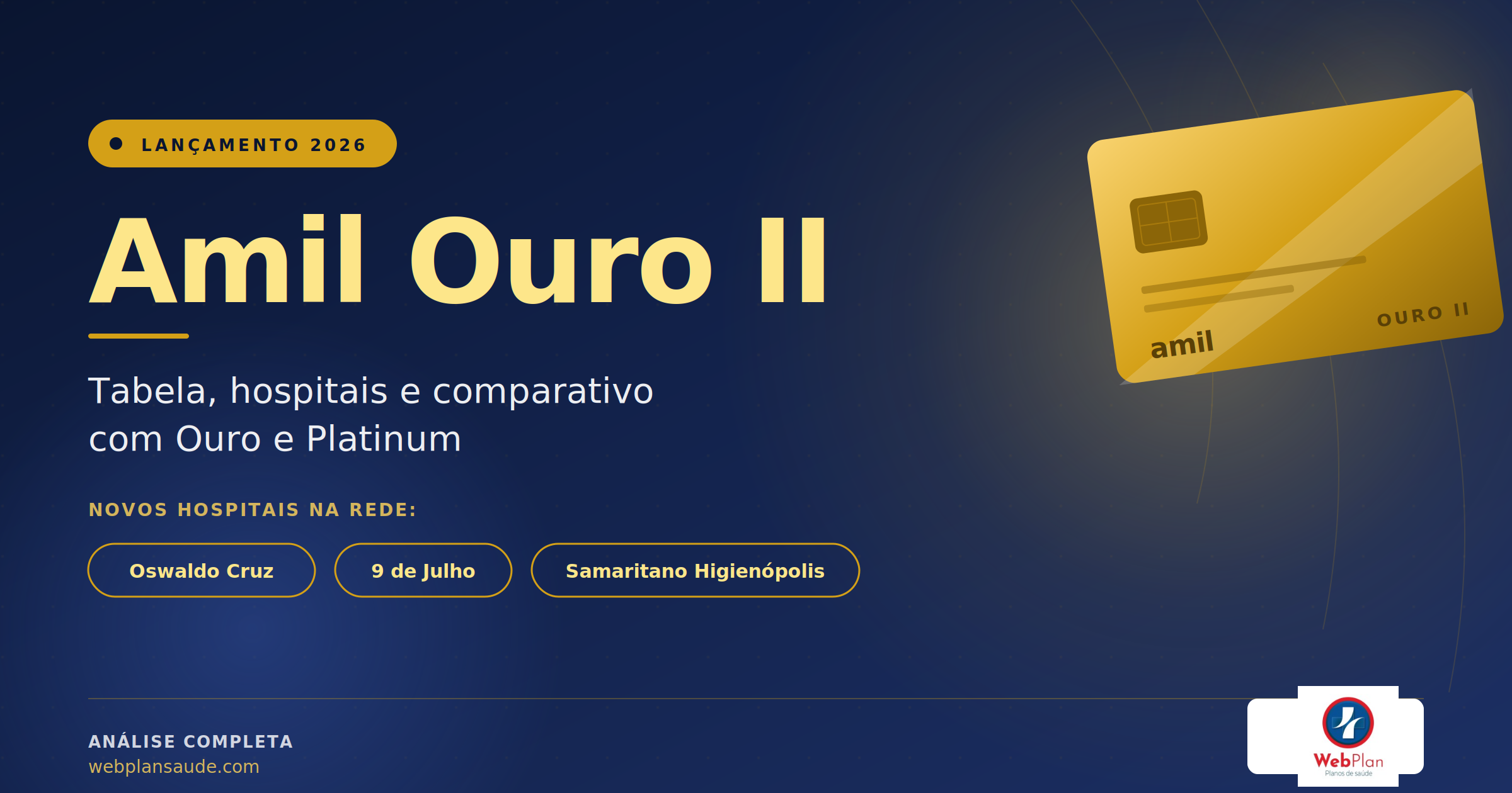 Amil Ouro II: Tabela de Preços e Hospitais (Lançamento 2026)