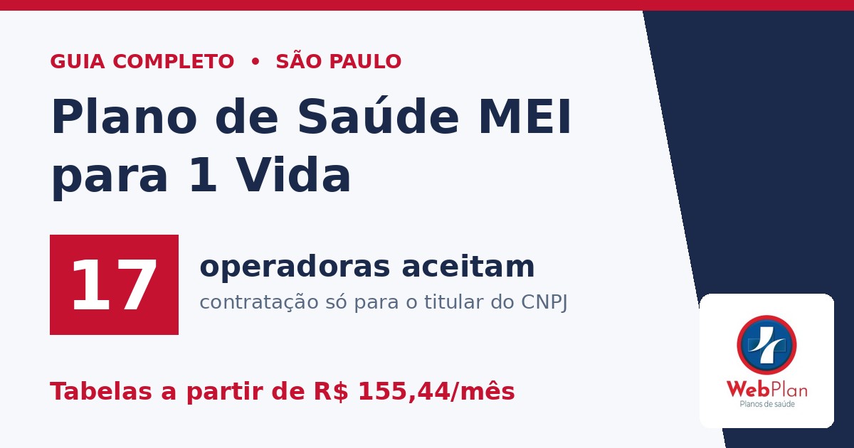 Plano de Saúde MEI 1 Vida: 17 Operadoras que Aceitam em 2026