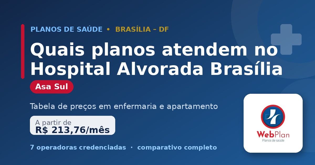 Quais Planos de Saúde Atendem no Hospital Alvorada Brasília