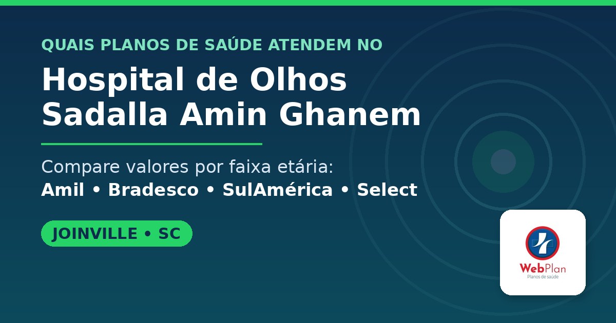 Quais planos de saúde atendem no Hospital de Olhos Sadalla Amin Ghanem?